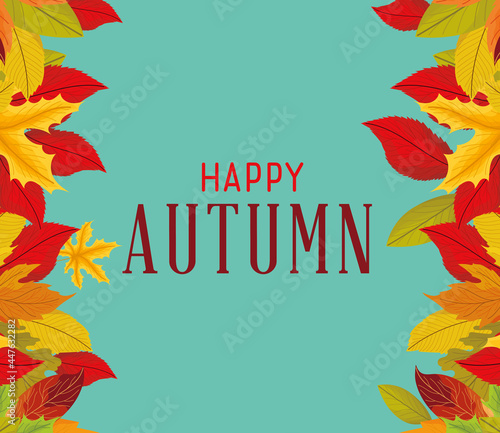 happy autumn poster photo