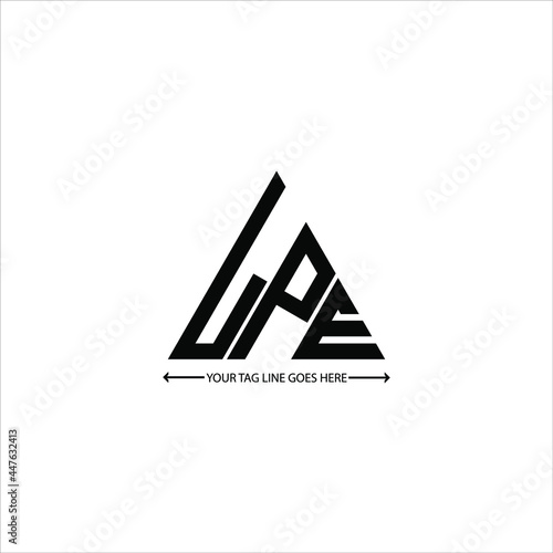 LPE letter logo creative design. LPE unique design
 photo