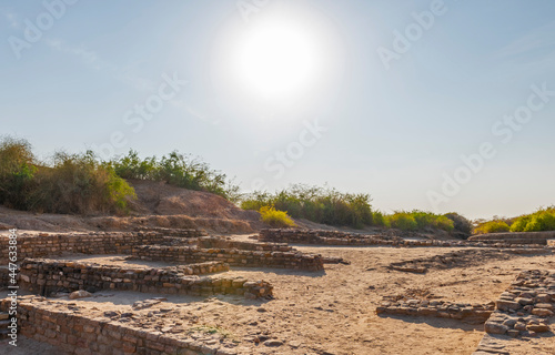 Ruins of ancient city Dholavira, in Kutch, Gujarat, India