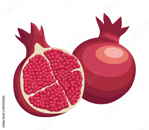 fresh pomegranates fruits