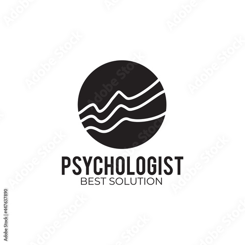 Psychology line logo design template