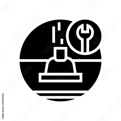roof ventilation glyph icon vector. roof ventilation sign. isolated contour symbol black illustration