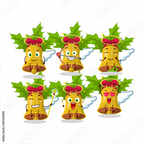 jingle christmas bells cartoon designs as a cute angel character