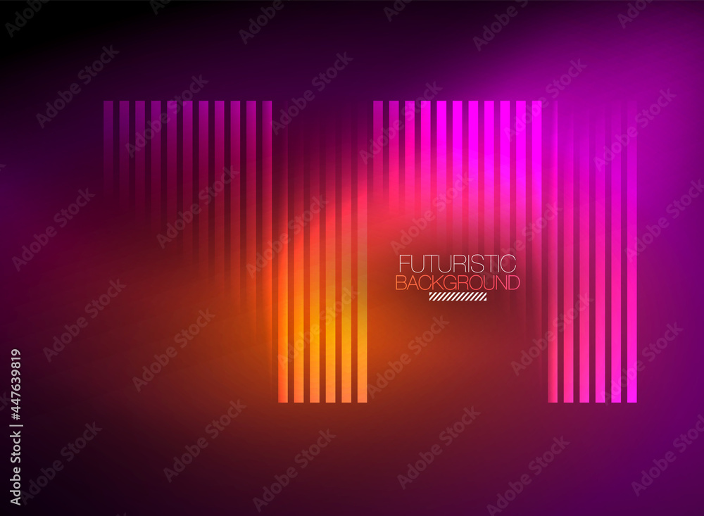 Bright neon color techno abstract background, shiny glowing neon lines in the dark background Bright neon color techno abstract background, shiny glowing neon lines in the dark background