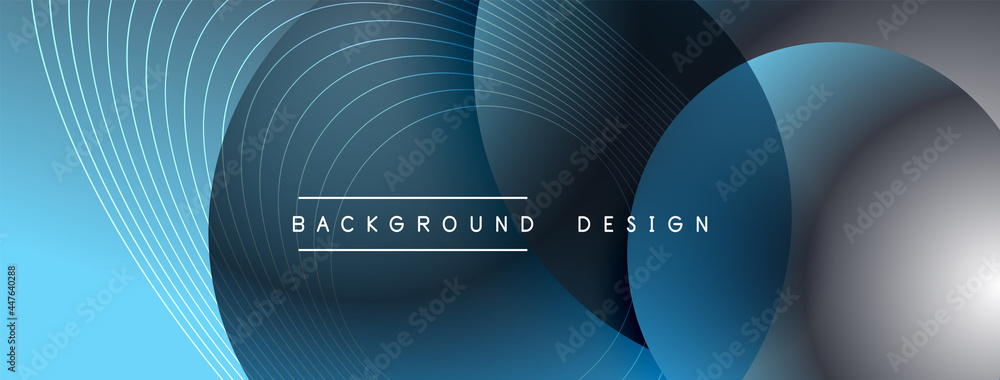Gradient circles with shadows. Vector techno abstract background. Modern overlapping forms wallpaper background, design template Gradient circles with shadows. Vector techno abstract background. Modern overlapping forms wallpaper background, design template
