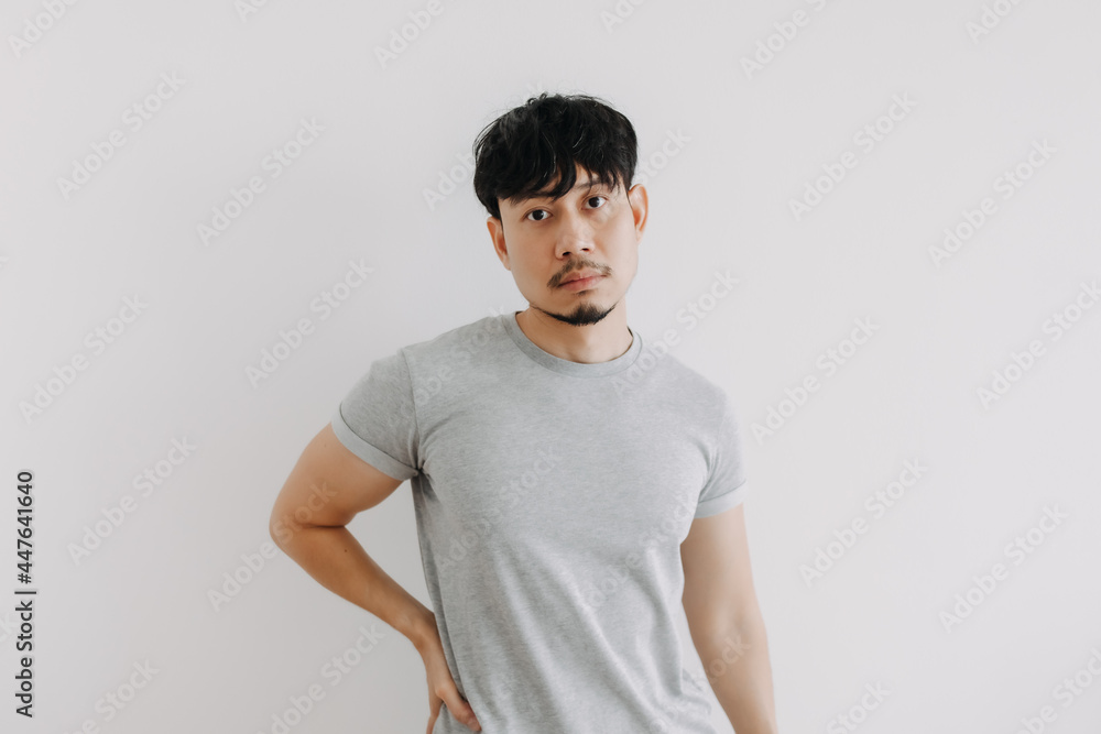 No shave no hair cut Asian man after his quarantine stay at home. No shave no hair cut Asian man after his quarantine stay at home.