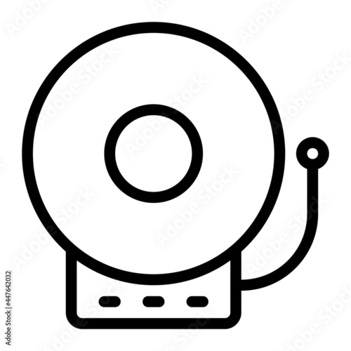 School bell icon with outline style and pixel perfect base. Suitable for website design, logo, app and UI. Based on the size of the icon in general, so it can be reduced.