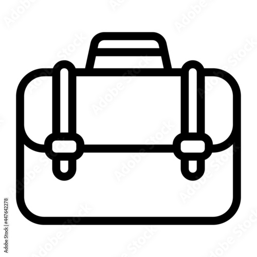 Briefcase icon with outline style and pixel perfect base. Suitable for website design, logo, app and UI. Based on the size of the icon in general, so it can be reduced.