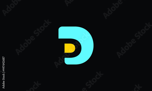 DP or PD D and P Creative and Modern Letter Logo Design. Abstract Letter Logo Icon Template