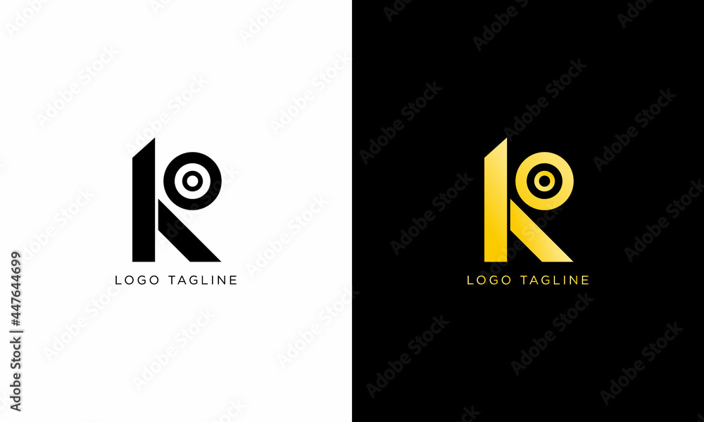 Letter KO Logo Design. Initial Letter Logo for Business - obrazy, fototapety, plakaty 