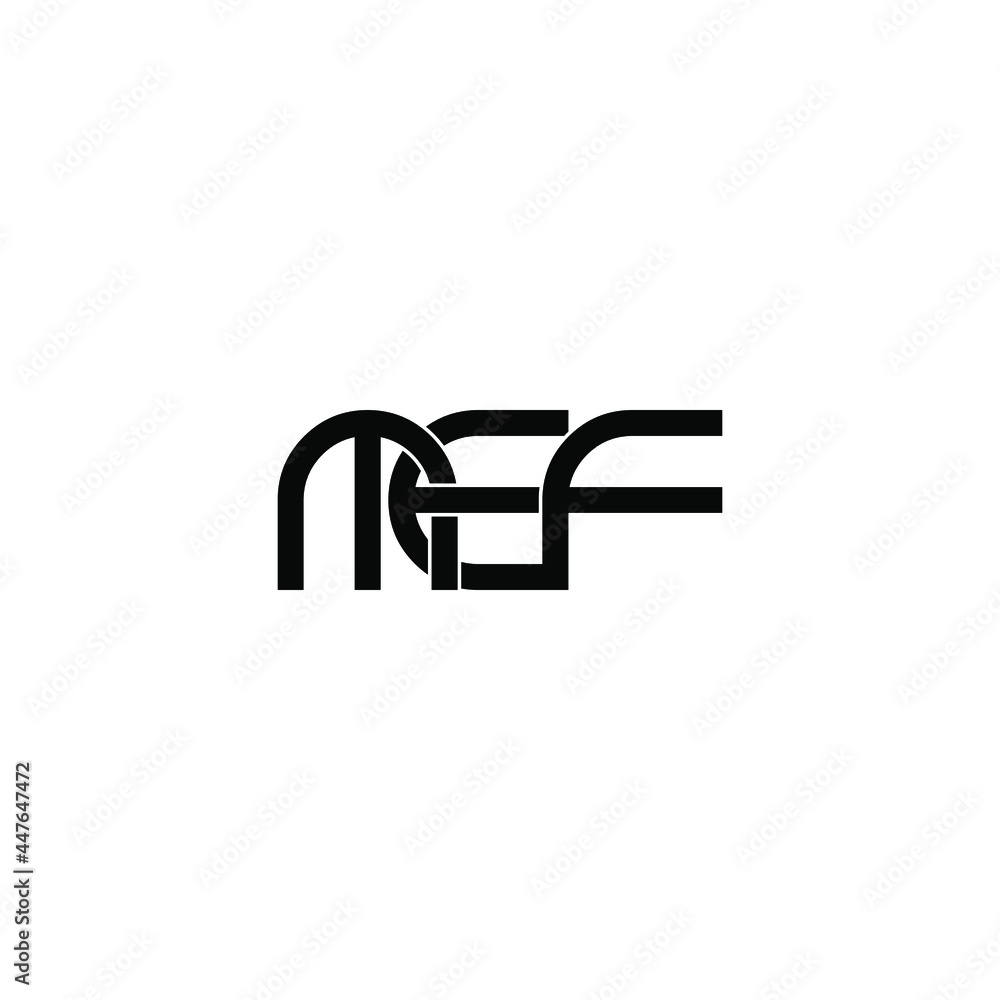 mef initial letter monogram logo design mef initial letter monogram logo design