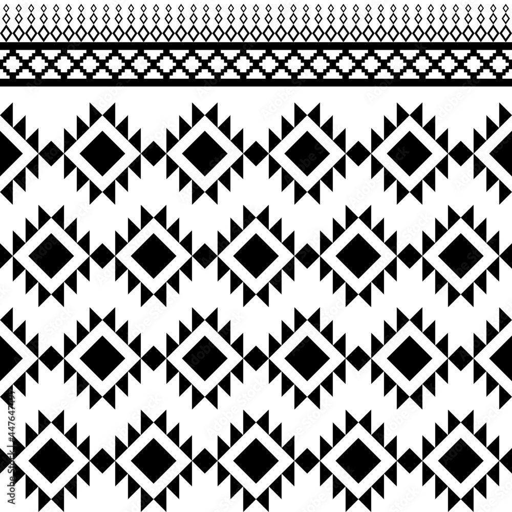 Geometric ethnic oriental ikat seamless pattern traditional design for background,wallpaper,clothing,wrapping,Batik,fabric,Vector illustration.embroidery style. Geometric ethnic oriental ikat seamless pattern traditional design for background,wallpaper,clothing,wrapping,Batik,fabric,Vector illustration.embroidery style.