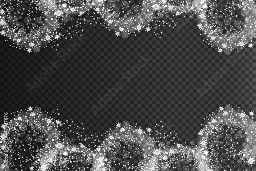 New snow transparent.Decorative winter background.Merry Christmas swirling snow effect.