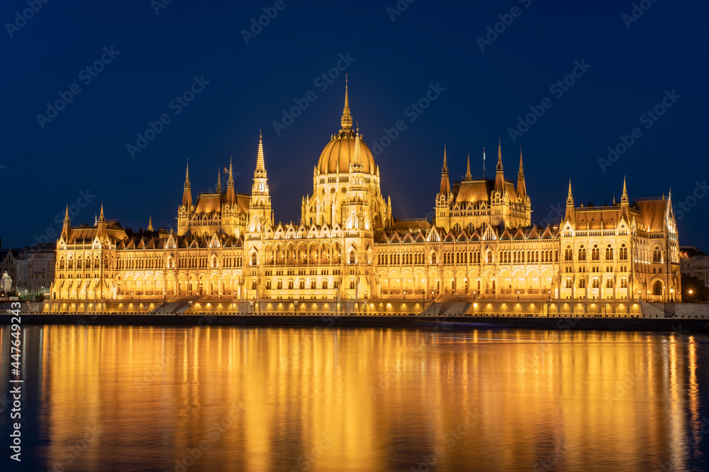 Famous Hungarian Parliament in dusk