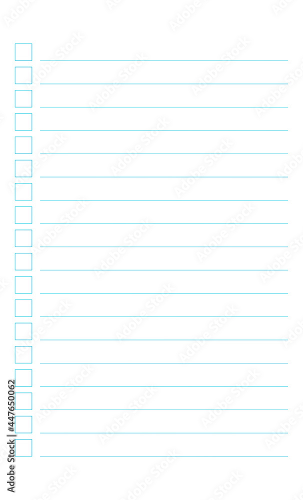 Graph paper. Printable To do list with check boxes, checklist, grid paper with color horizontal lines. Geometric pattern for school, textures, notebook, diary. Realistic lined paper blank size Legal Graph paper. Printable To do list with check boxes, checklist, grid paper with color horizontal lines. Geometric pattern for school, textures, notebook, diary. Realistic lined paper blank size Legal