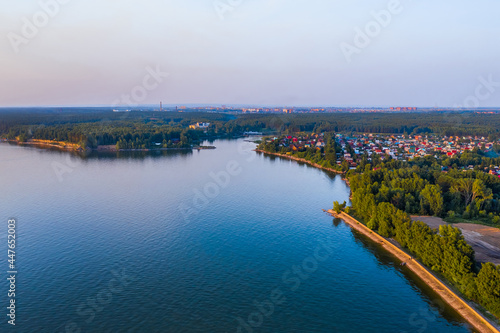 Wallpaper Mural Novosibirsk Ob reservoir and private houses. Berdsk, Western Siberia Torontodigital.ca