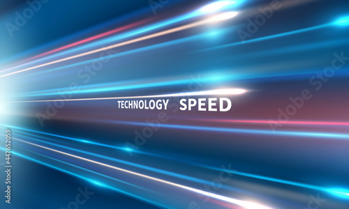 Abstract speed line background poster with dynamic. technology network Vector illustration.