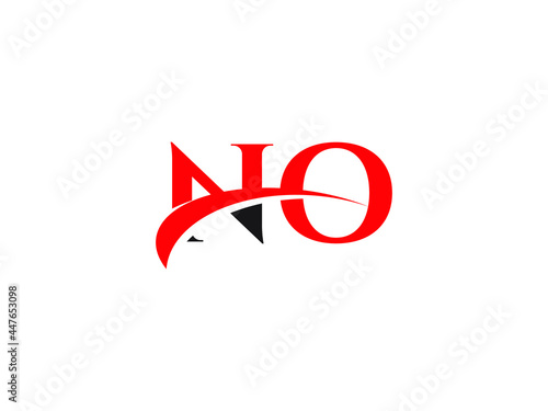 Free Download NO Letter Initial Logo Design Template - GFXLoad