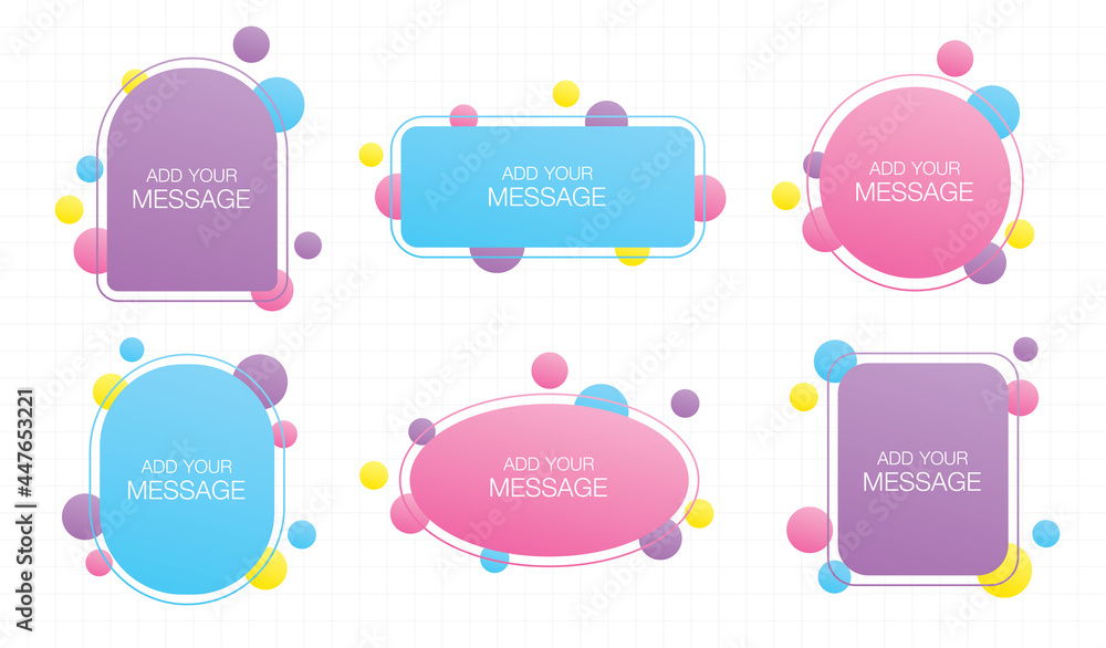 cute and fun banner header graphic elements vector set in pastel color style for adding your text cute and fun banner header graphic elements vector set in pastel color style for adding your text