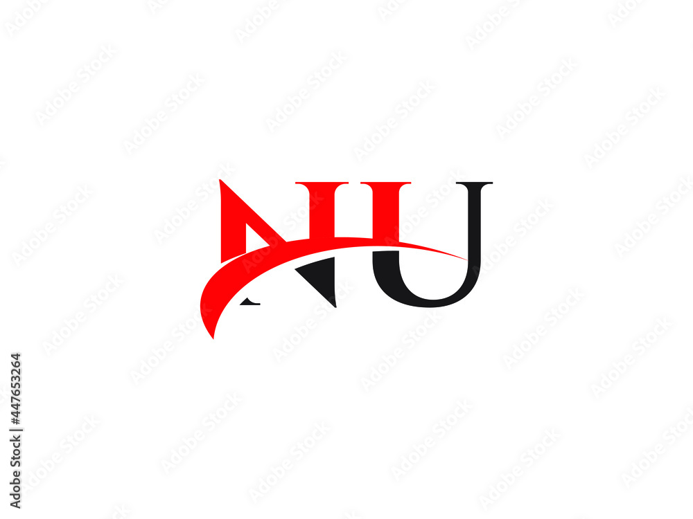 NU Letter Initial Logo Design Template NU Letter Initial Logo Design Template