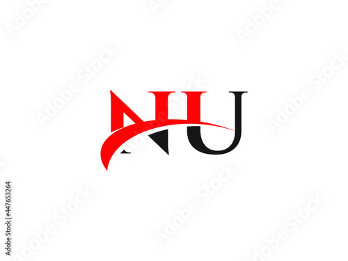 Free Download NU Letter Initial Logo Design Template - GFXLoad