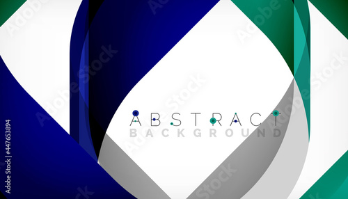 Abstract square shape with overlapping waves, minimal geometric background. Vector Illustration For Wallpaper, Banner, Background, Landing Page