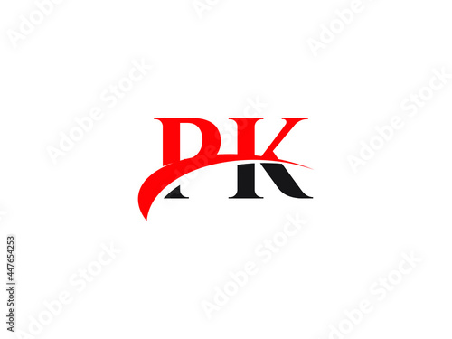 PK Letter Initial Logo Design Template