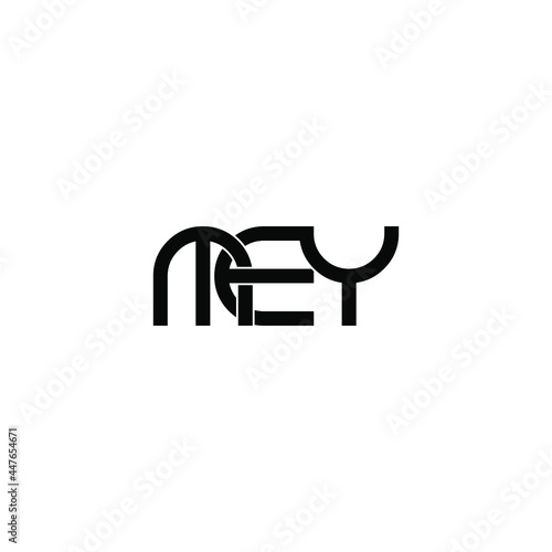 mey initial letter monogram logo design