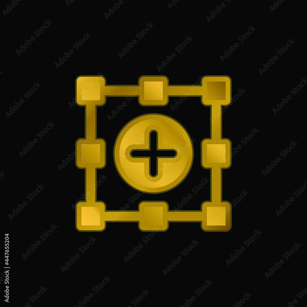 Obraz premium Add Selection gold plated metalic icon or logo vector