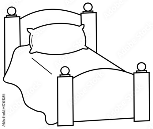 Bed Outline Clip Art Image