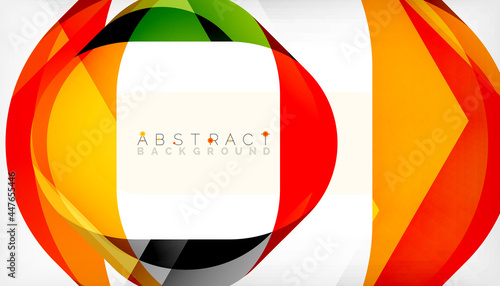 Abstract square shape with overlapping waves, minimal geometric background. Vector Illustration For Wallpaper, Banner, Background, Landing Page