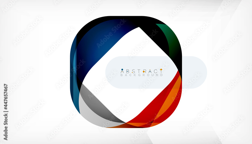 Abstract square shape with overlapping waves, minimal geometric background. Vector Illustration For Wallpaper, Banner, Background, Landing Page Abstract square shape with overlapping waves, minimal geometric background. Vector Illustration For Wallpaper, Banner, Background, Landing Page