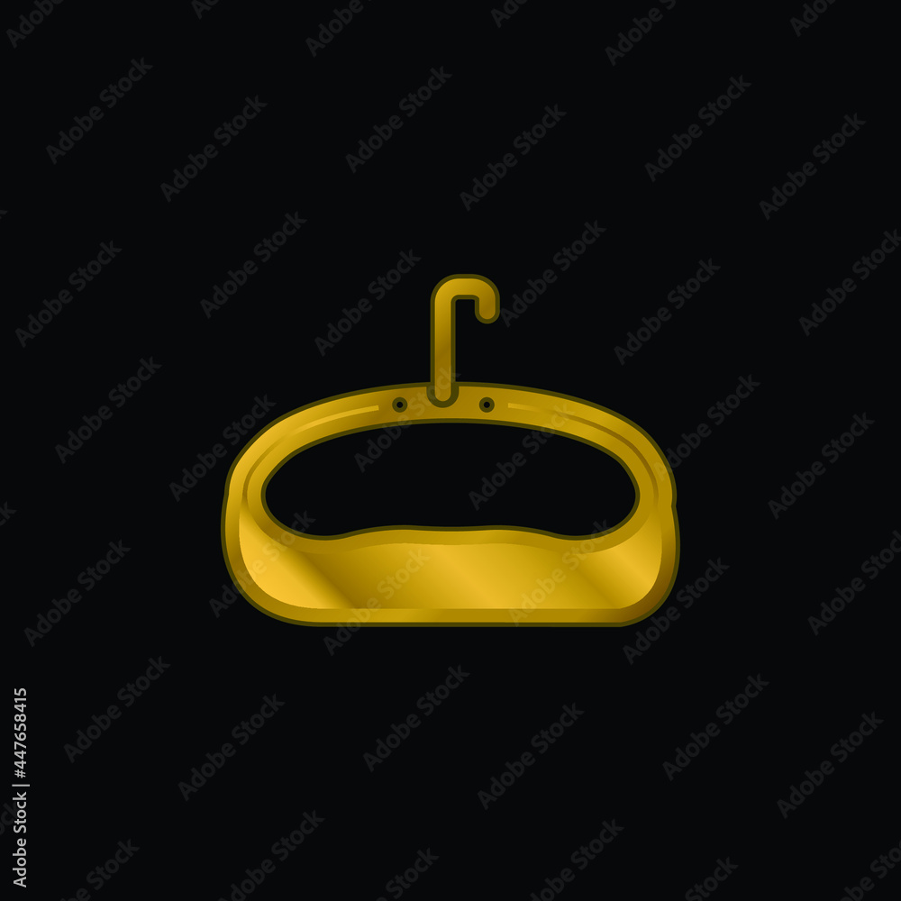 Fototapeta premium Bathroom Sink gold plated metalic icon or logo vector