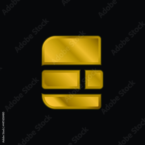 Agenda gold plated metalic icon or logo vector