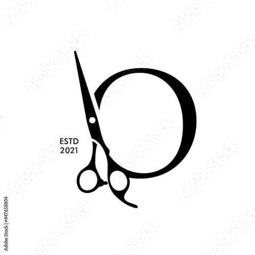 Initial O Scissors