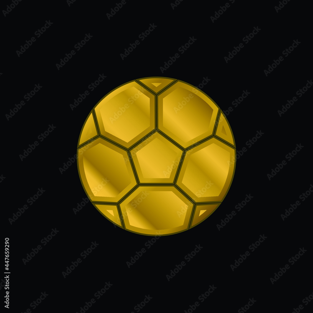 Fototapeta premium Ball gold plated metalic icon or logo vector