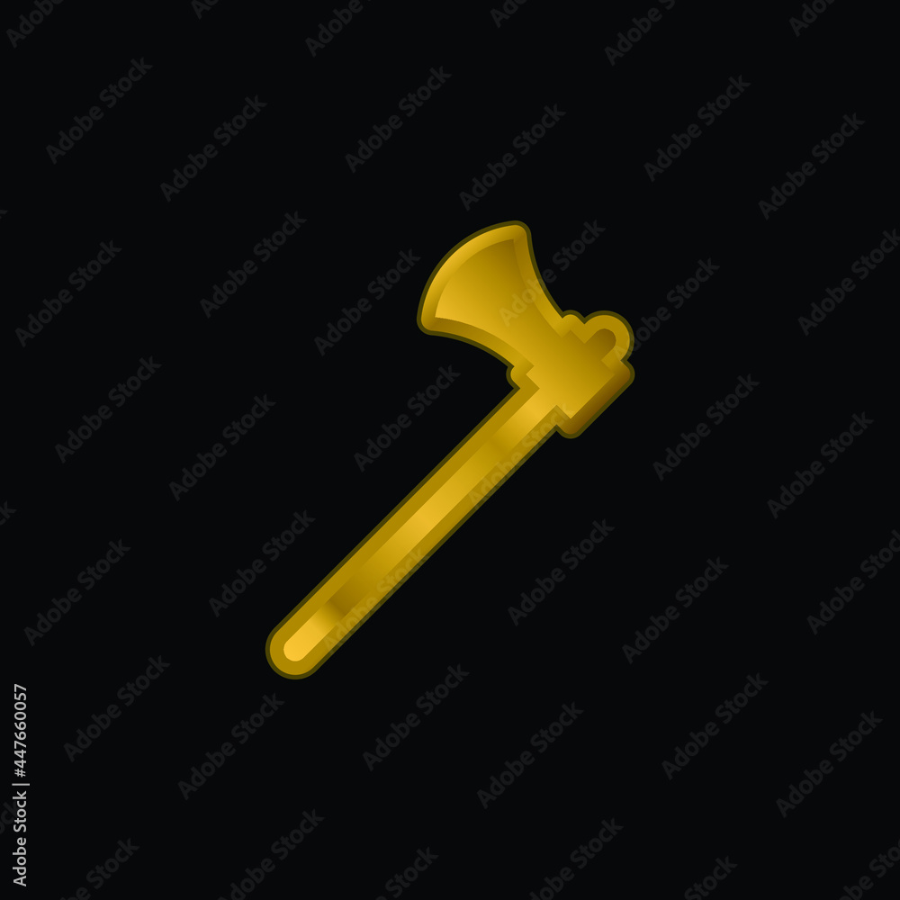 Axe gold plated metalic icon or logo vector Axe gold plated metalic icon or logo vector