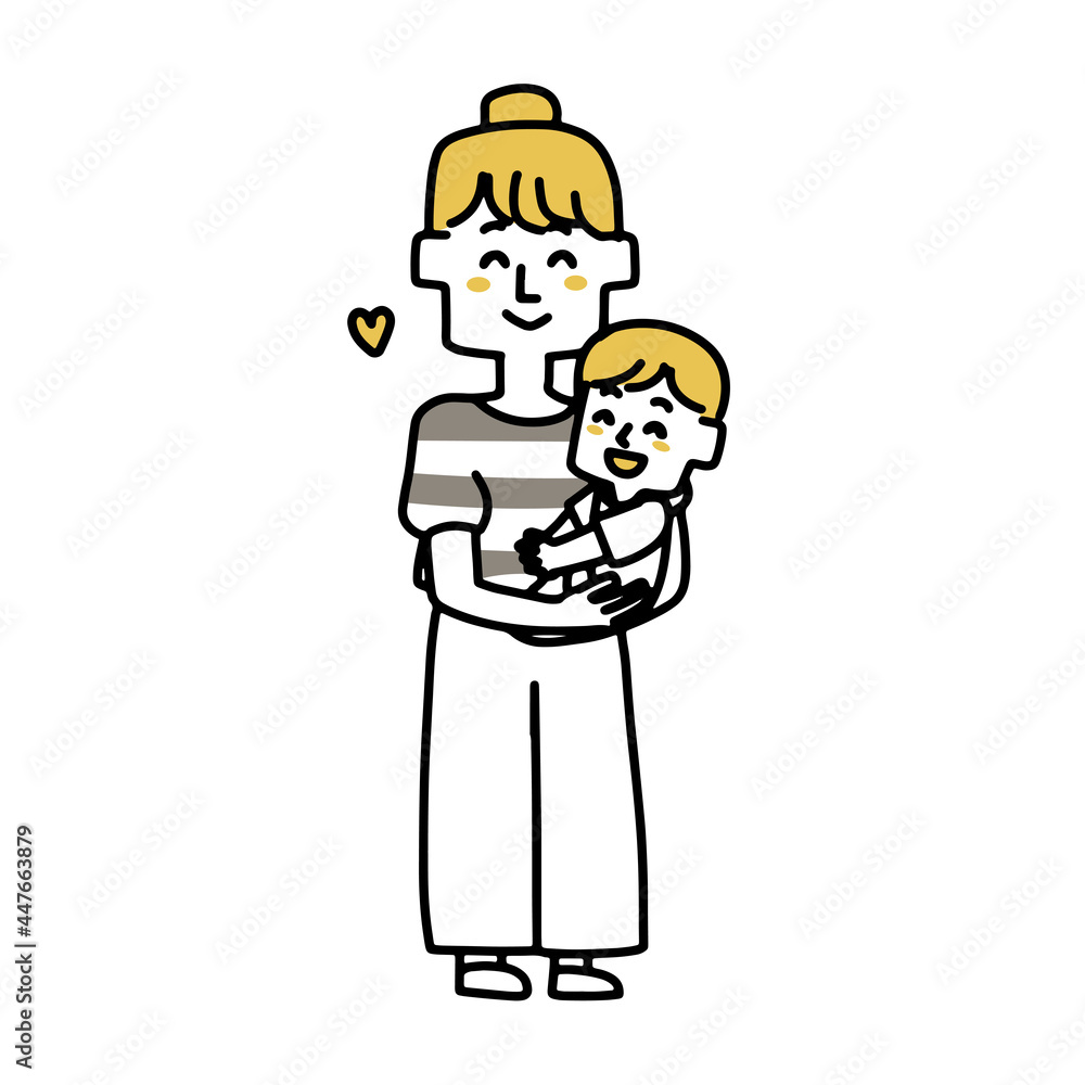 赤ちゃんを抱っこしているママ 赤ちゃんを抱っこしているママ
