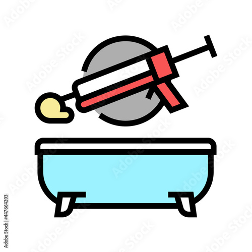 bathroom repair color icon vector. bathroom repair sign. isolated symbol illustration