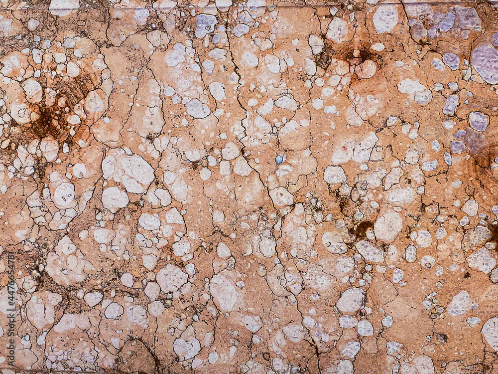 Old textured Red Verona marble surface, Venice, Italy Old textured Red Verona marble surface, Venice, Italy
