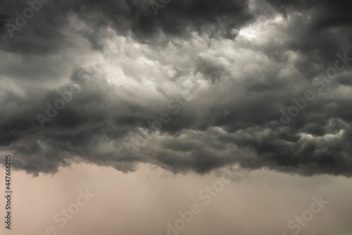 Photography Gloomy clouds have shrouded sky before a thunderstorm
