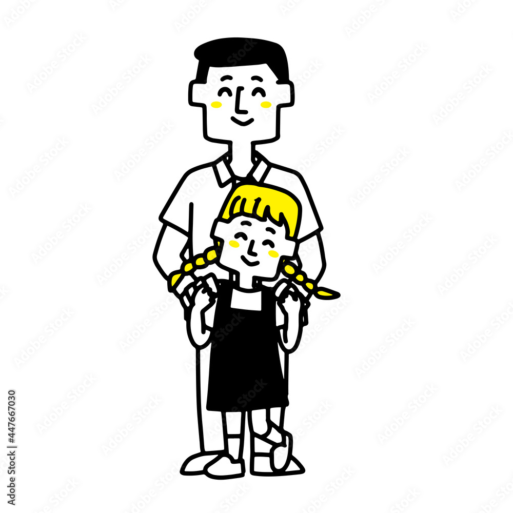 パパに甘えている女の子