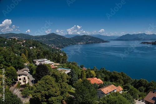 splendid landscapes of lake maggiore and its islands in italy