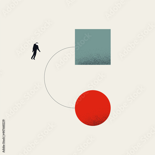 Business digital and process transformation vector concept. Symbol of evolution, development, success.
