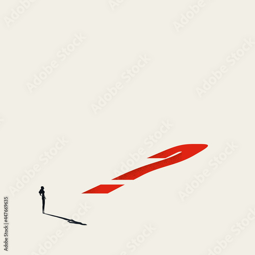 Business decision and future vector concept. Symbol of uncertainty, challenge, opportunity. Minimal illustration.