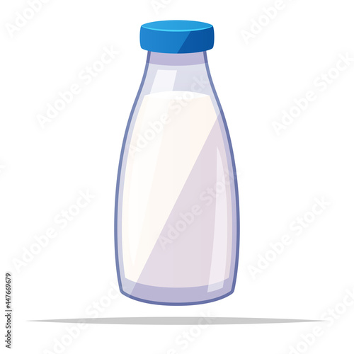 Bottle of milk vector isolated illustration