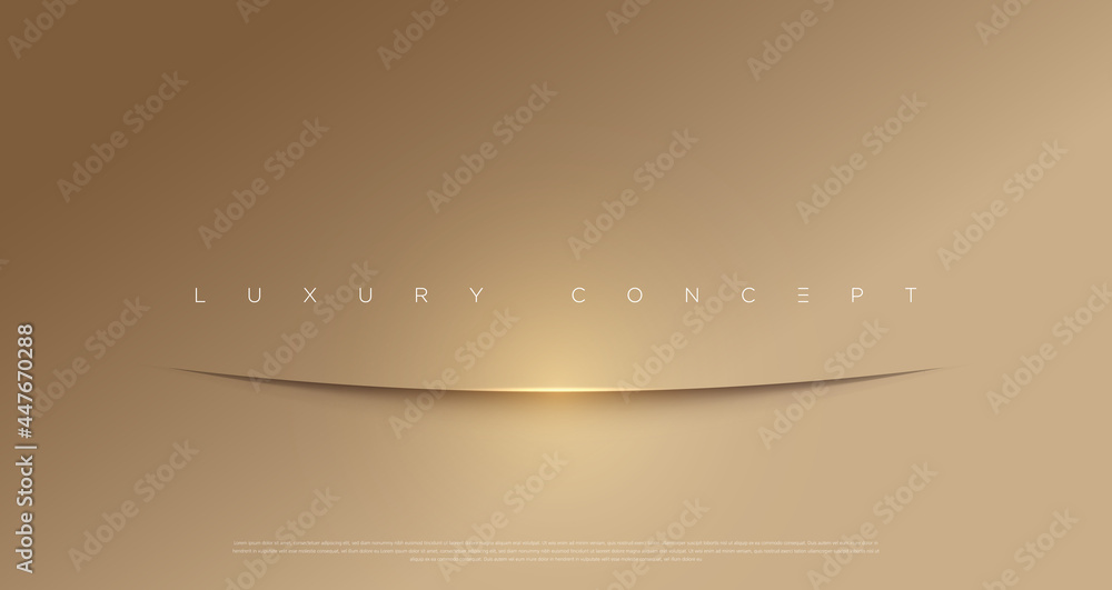 Vector abstract golden luxury backgrounds with light effected geometric