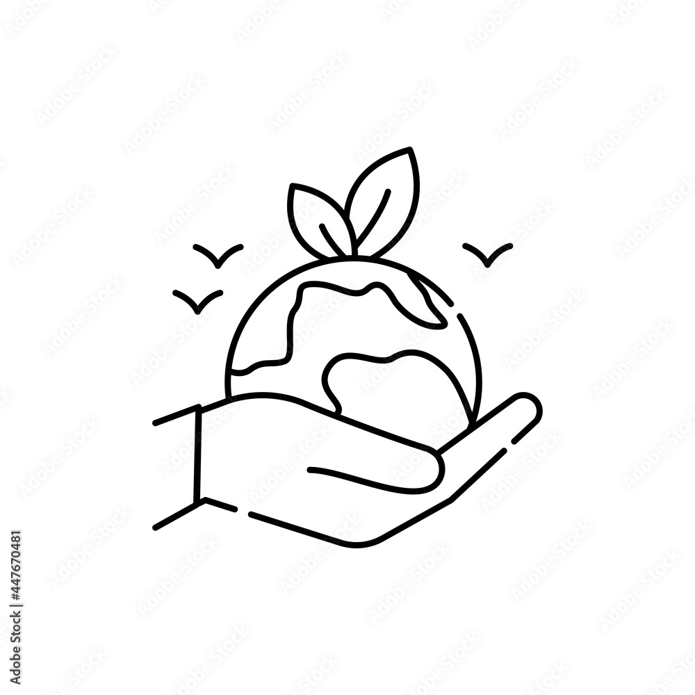 Φωτογραφία Enviroment protection olor line icon