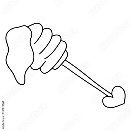 honey-scoop outline SVG illustration for web, wedsite, application, presentation, Graphics design, branding, etc.