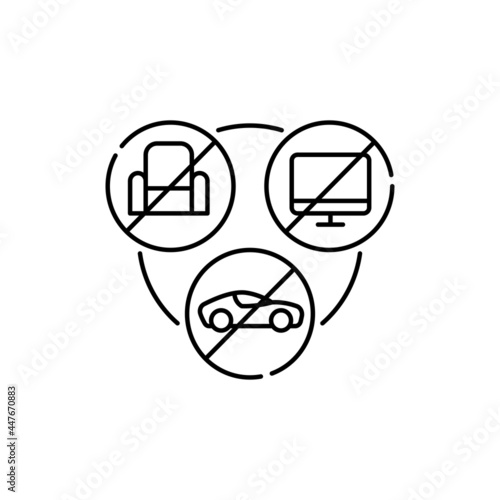 Minimalistic lifestyle olor line icon. Pictogram for web page, mobile app, promo